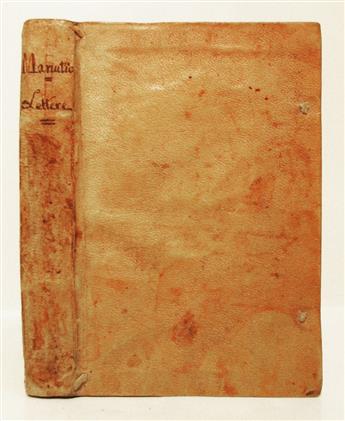 MANUZIO, PAOLO. Tre Libri di Lettere Volgari.  1556